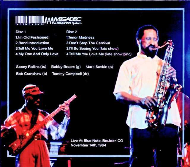 Sonny Rollins ソニー・ロリンズ/CO,USA 11.14.1984 Soundboard Edition