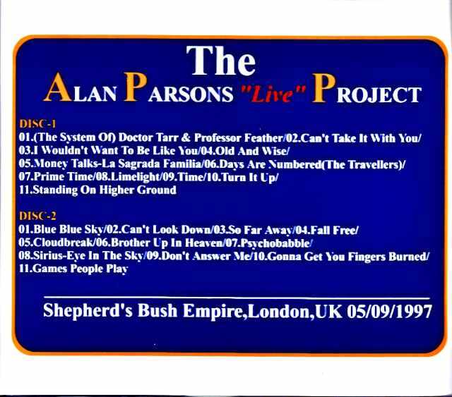 Alan Parsons Project アラン・パーソンズ・プロジェクト/London,UK