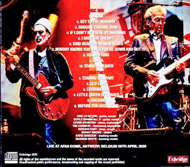Eric Clapton エリック・クラプトン/Belgium 04.26.2026 Complete