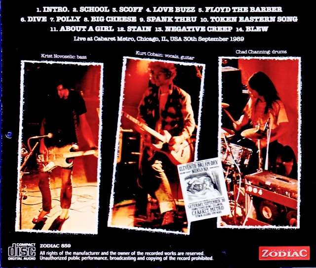 Nirvanaニルヴァーナ　Hobkan 1989 レアCD Nirvana ニルヴァーナ/IL,USA 09.30.1989 Complete