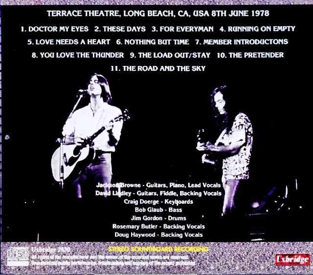 Jackson Browne ジャクソン・ブラウン/CA,USA 06.08.1978 Soundboard