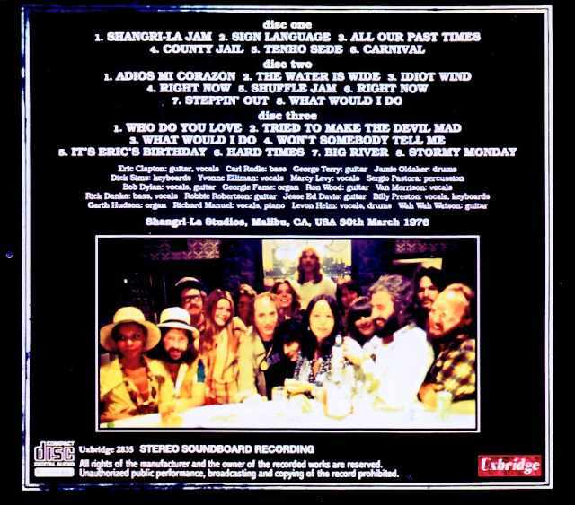 Eric Clapton エリック・クラプトン/CA,USA 03.30.1976 Sessions