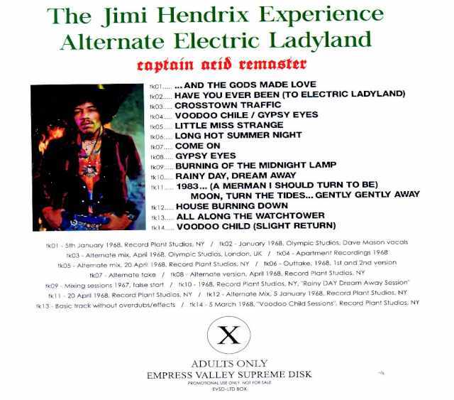 Jimi Hendrix Experience ジミ・ヘンドリックス/裏・エレクトリック