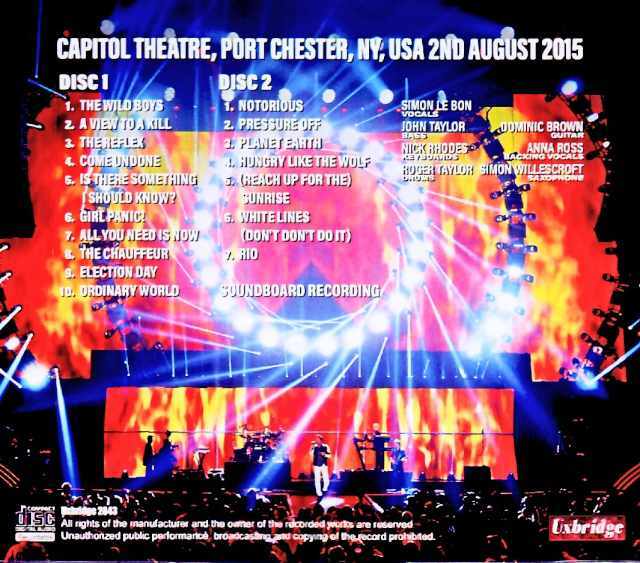 Duran Duran デュラン・デュラン/NY,USA 08.02.2015 Complete