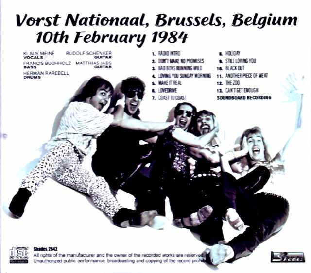 Scorpions スコーピオンズ/Belgium 02.10.1984 FM Broadcast Edition