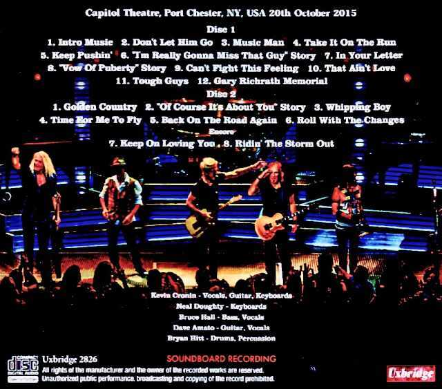 REO Speedwagon REO・スピードワゴン/NY,USA 10.20.2015 Soundboard