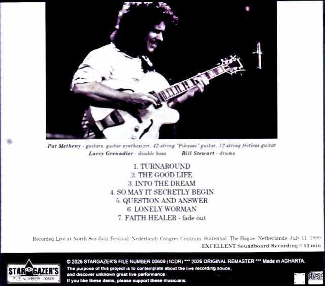 Pat Metheny Trio パット・メセニー/Netherlands 07.111999 FM