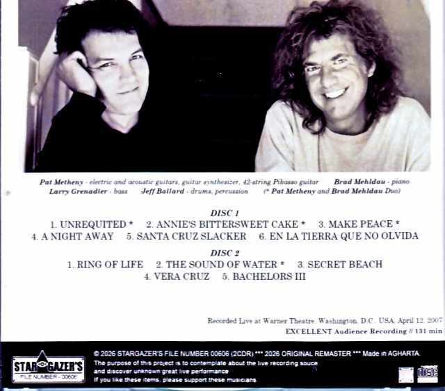 Pat Metheny Brad Mehldau パット・メセニー ブラッド・メルドー/WA