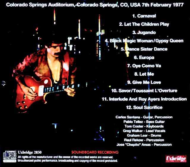 Santana サンタナ/CO,USA 02.07.1977 Soundboard Edition