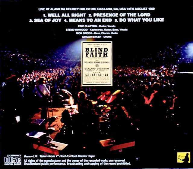 Blind Faith ブラインド・フェイス/CA,USA 08.14.1969 Upgrade