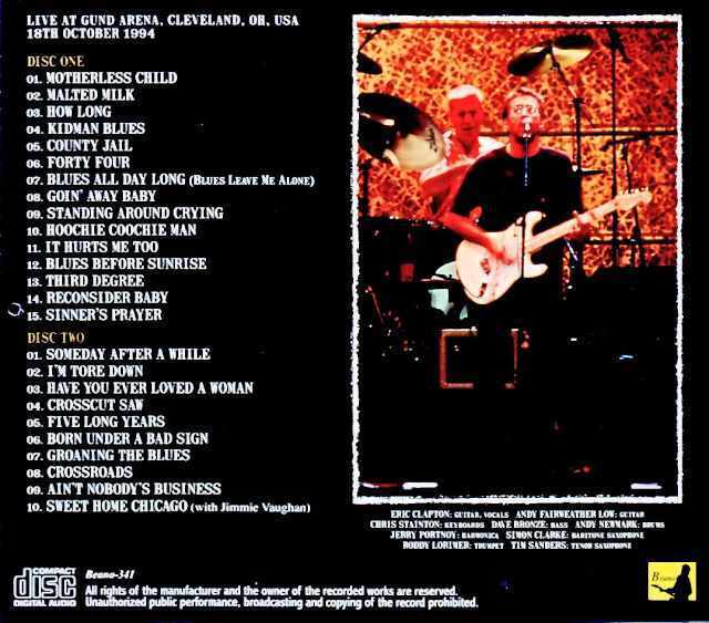Eric Clapton エリック・クラプトン/OH,USA 10.18.1994 Complete DAT