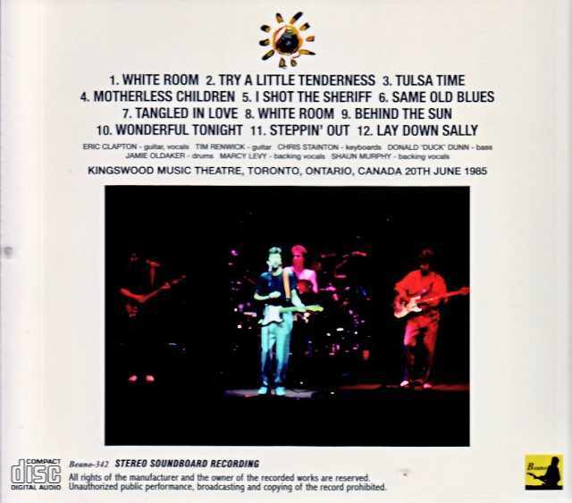 Eric Clapton エリック・クラプトン/Canada 1985 Rehearsals