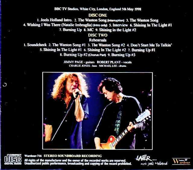 Jimmy Page Robert Plant ジミー・ペイジ ロバート・プラント/BBC TV