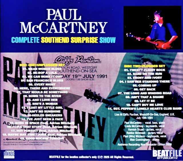 Paul McCartney ポール・マッカートニー/England,UK 07.19.1991 Complete
