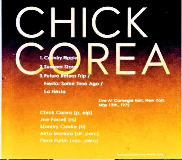 Chick Corea チック・コリア/NY,USA 05.13.1972
