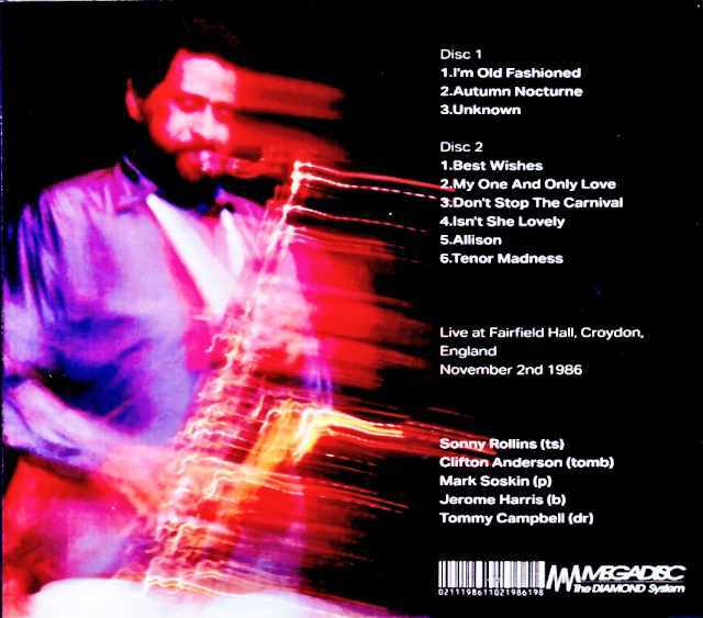Sonny Rollins Quintet ソニー・ロリンズ/England,UK 11.02.1986 FM