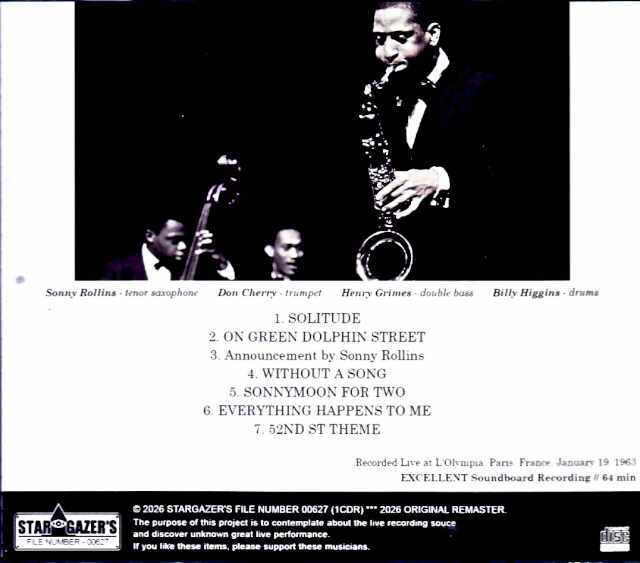Sonny Rollins Don Cherry ソニー・ロリンズ ドン・チェリー/France