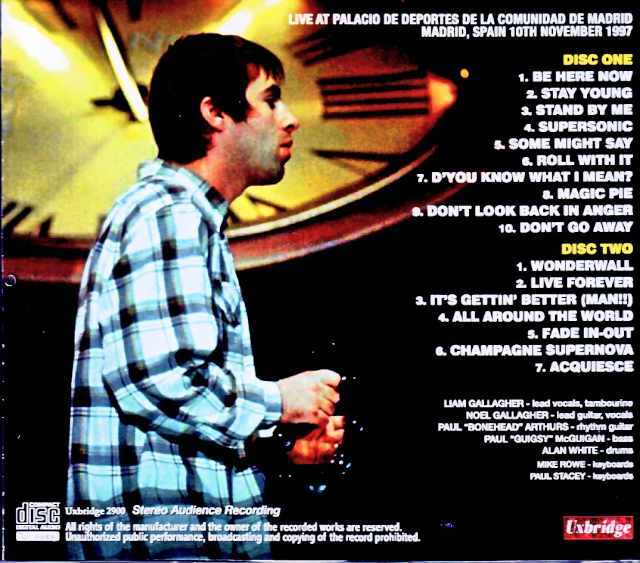 Oasis オアシス/Spain 11.10.1997 Remastered
