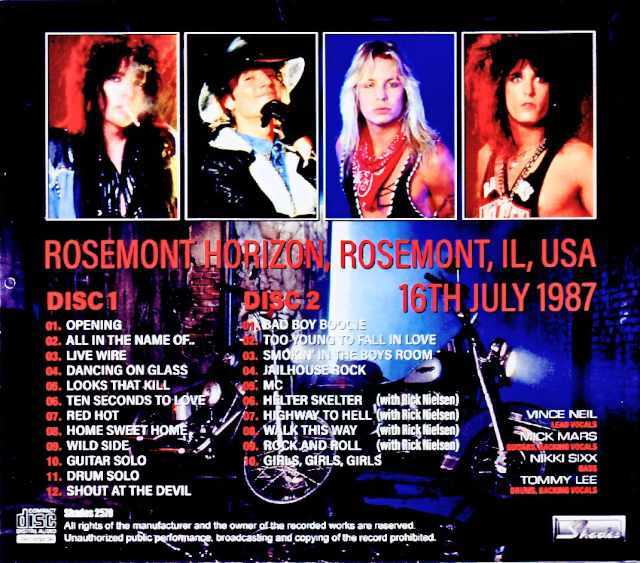 Motley Crue モトリー・クルー/IL,USA 07.16.1987 Complete
