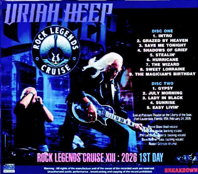 Uriah Heep ユーライア・ヒープ/FL,USA 02.24.2026 Complete