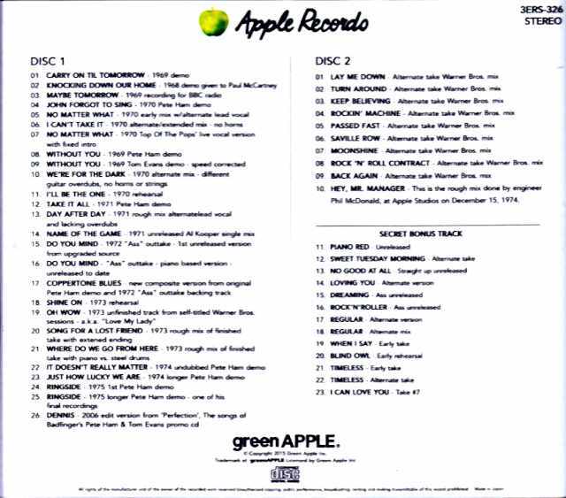 Badfinger バッドフィンガー/Demo Outtakes and Rarerites
