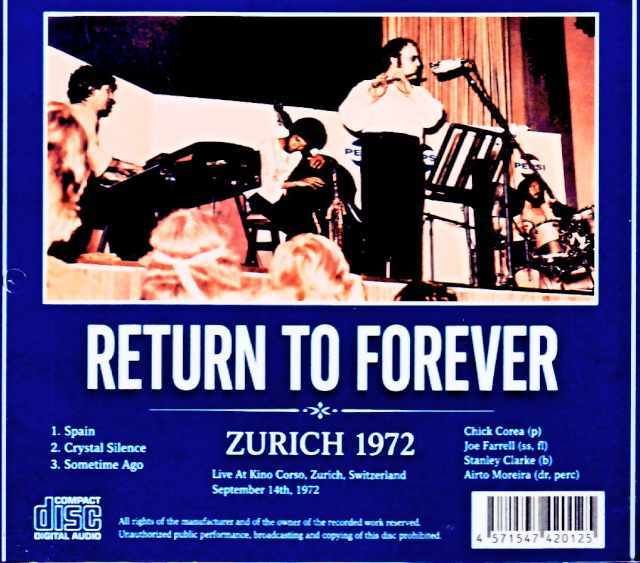 Return to Forever リターン トゥ・フォーレヴァー/Switzerland 09.14.1972
