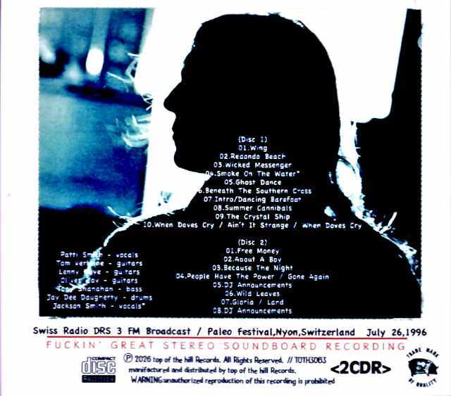 Patti Smith パティ・スミス/Switzerland 07.26.1997 FM Broadcast Edition