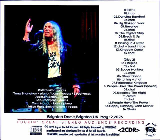 Patti Smith Quartet パティ・スミス/England,UK 05.12.2026 Complete