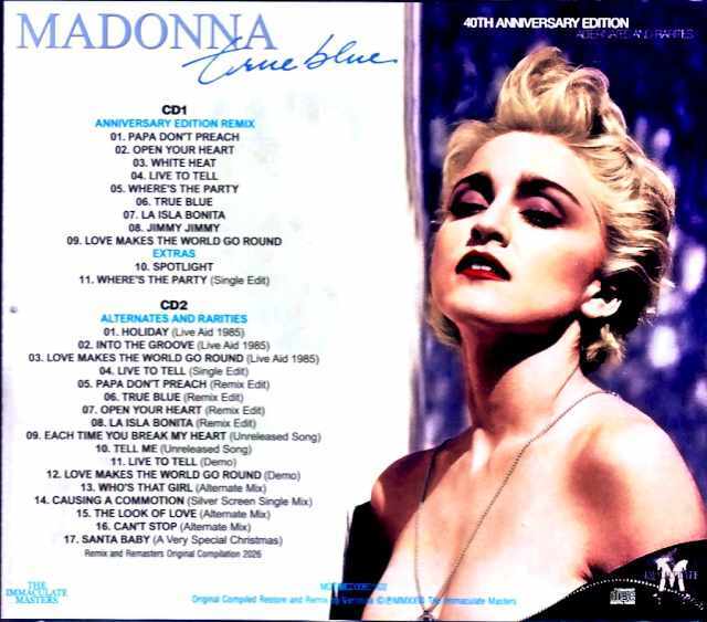 Madonna マドンナ/True Blue Alternates Rarities 40th Anniversary