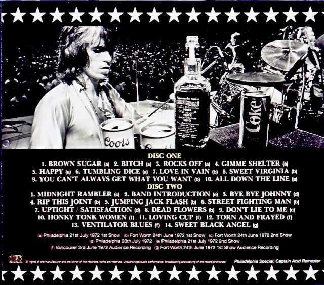 Rolling Stones ローリング・ストーンズ/PA,USA 1972 Collection
