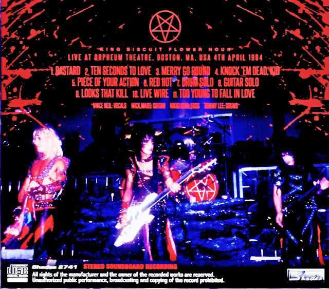 Motley Crue モトリー・クルー/MA,USA 04.04.1984 FM Broadcast Edition