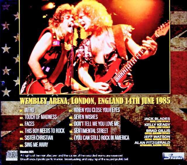 Night Ranger ナイト・レンジャー/London,UK 06.14.1985