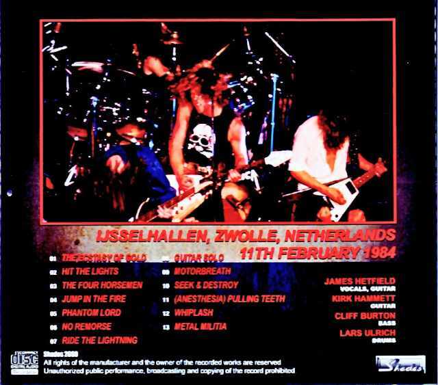 Metallica メタリカ/Netherlands 02.11.1984 Complete