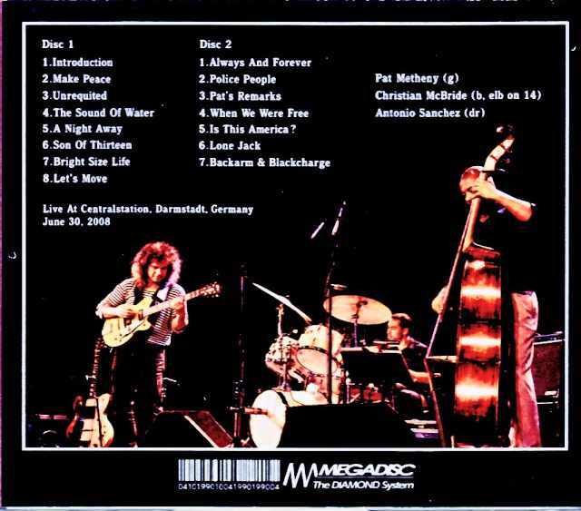 Pat Metheny Trio パット・メセニー/Germany 06.30.2008 Complete DAT