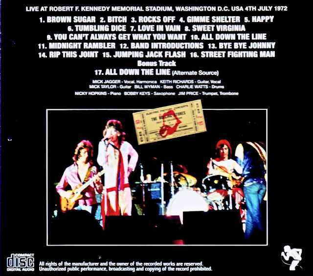 ローリングストーンズ　1972 ツアーリトグラフ　rolling stones Rolling Stones ローリング・ストーンズ/WA,USA 07.04.1972 Remastered