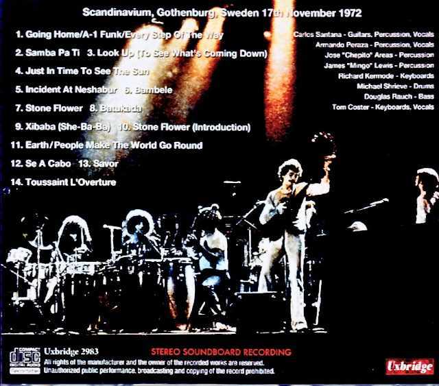 Santana サンタナ/Sweden 11.17.1972 Soundboard Edition