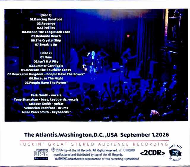 Patti Smith Quartet パティ・スミス/WA,USA 09.01.2026 Complete