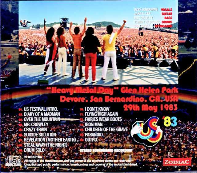Ozzy Osbourne オジー・オズボーン/CA,USA 05.29.1983 Complete