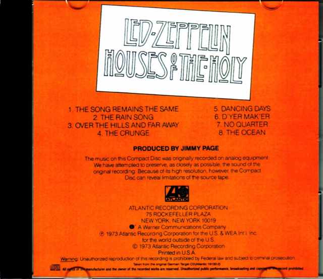 Led Zeppelin レッド・ツェッペリン/House of the Holy German Target