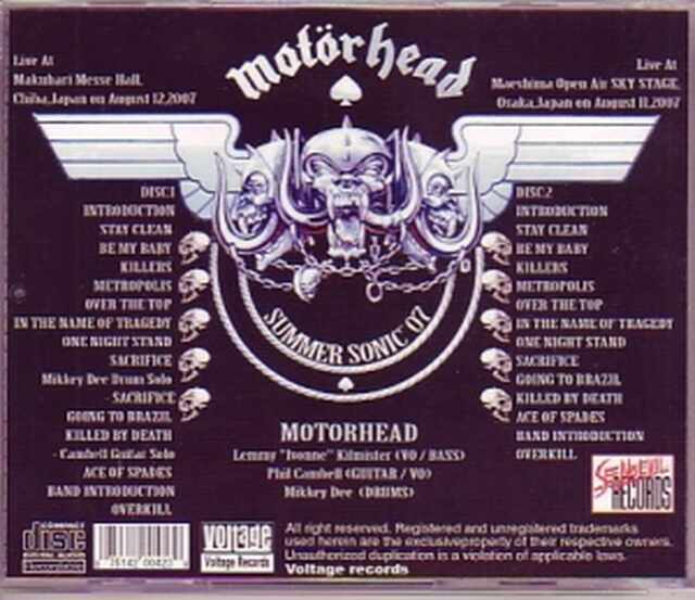 Motorhead モーターヘッド/Summer Sonic Japan 2007