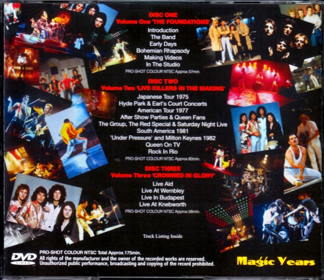 マーシャル・クイーン　WINNER　４枚セット　マーシャルクイーン Queen クィーン/Magic Years Original Japan Videos