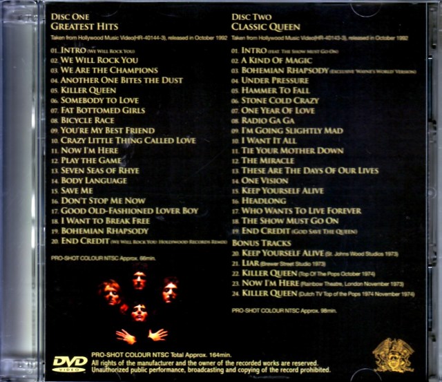 Queen クィーン/Greatest Hits & Classics