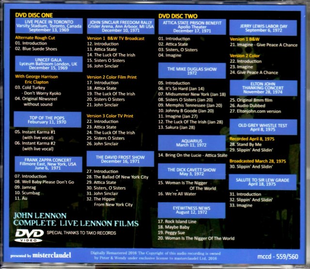 John Lennon ジョン・レノン/Complete Live Performances