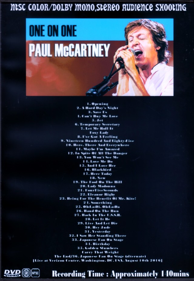 Paul McCartney ポール・マッカートニー/WA,USA 2016