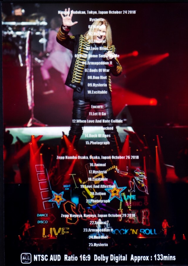 Def Leppard デフ・レパード/Japan Tour Collection 2018