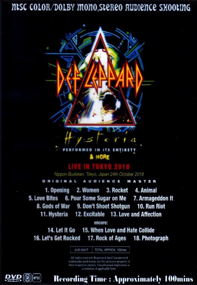 Def Leppard デフ・レパード/Tokyo,Japan 2018