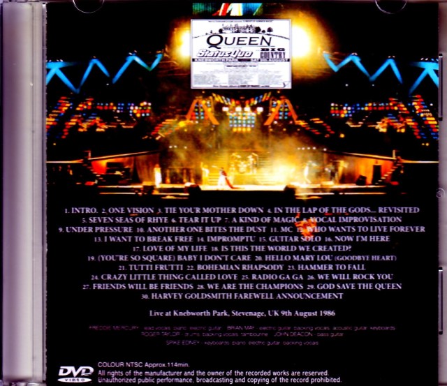 Queen クィーン/Knebworth,UK 1986 Remaster