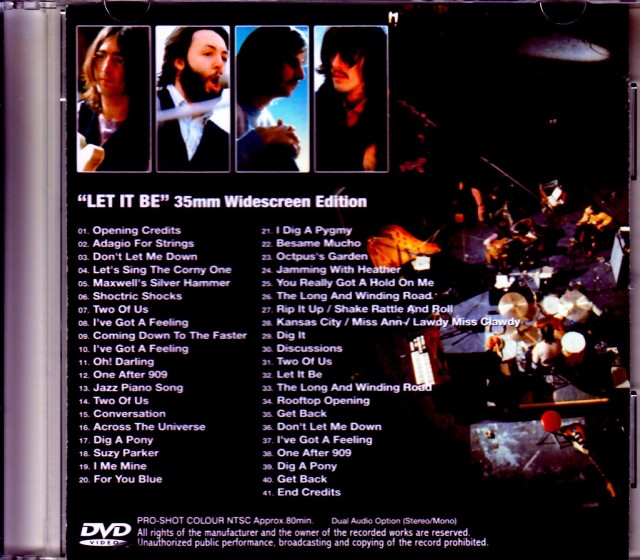 Beatles ビートルズ/Let it be 35mm Widescreen Edition