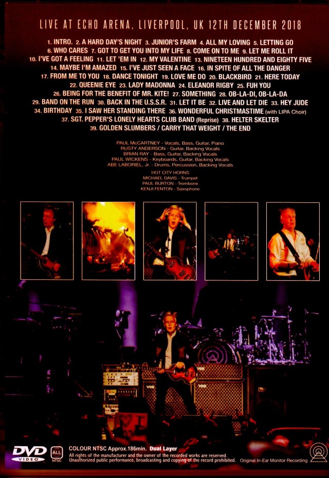 Paul McCartney ポール・マッカートニー/Liverpool,UK 2018 IEM Audio