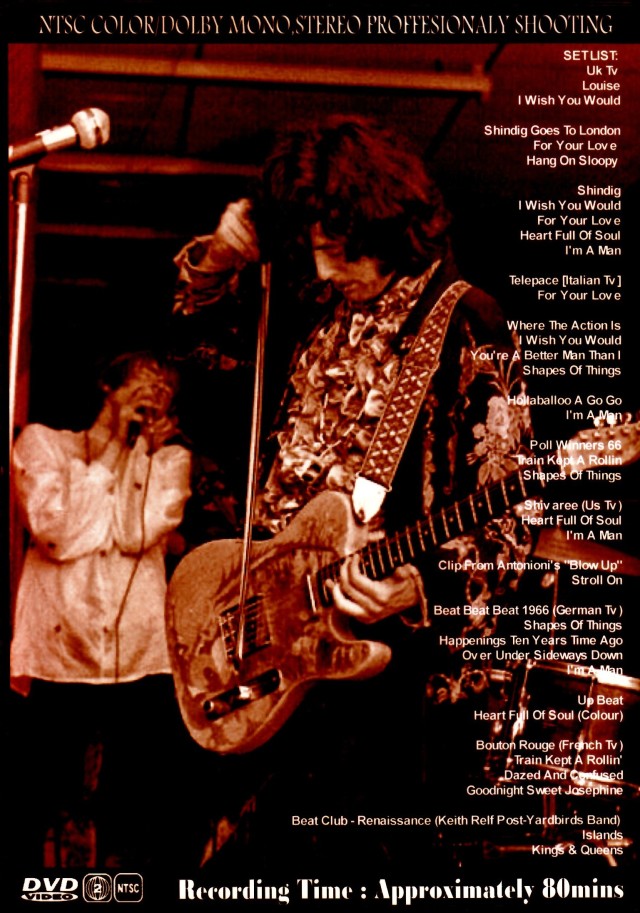 Yardbirds ヤードバーズ/Video Anthology, TV Performances 1960's